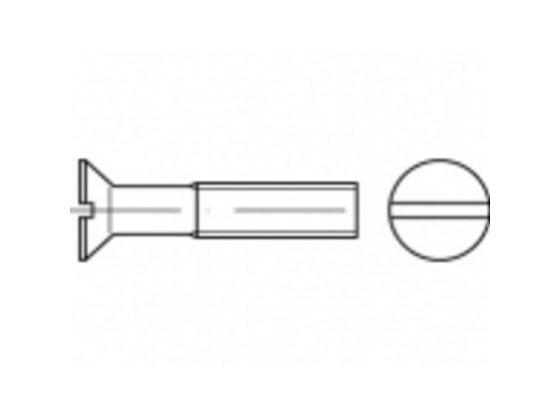 Toolcraft To-5452509 Undersænkede Skruer M10 25 Mm Kærv Messing 100 Stk
