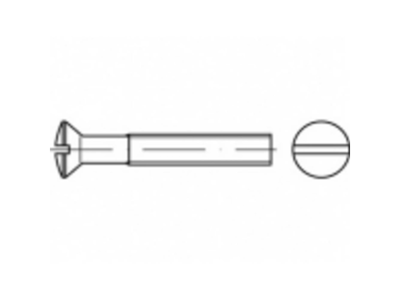 Toolcraft To 5452686 Undersænkede Linseskruer M4 25 Mm Kærv Messing 200 Stk