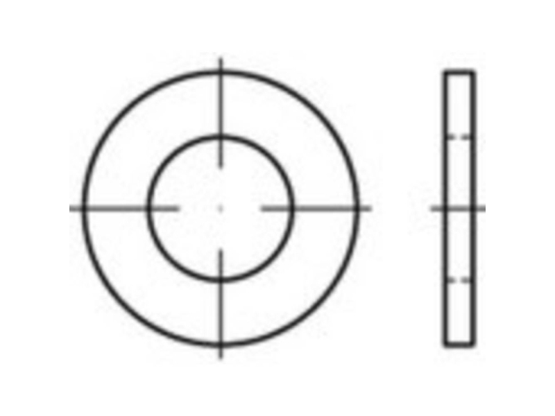 Mellemlægsskive Messing 100 stk TOOLCRAFT TO-5454111