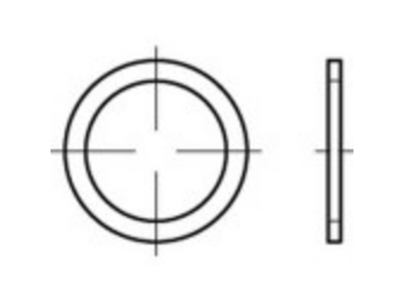 TOOLCRAFT TO-5454486 Tætningsring 38 mm DIN 7603 Kobber 50 stk | Verktyg & Verkstad - Brickor & Ringar - Fjäderringar/fjäderbrickor | GameStuff