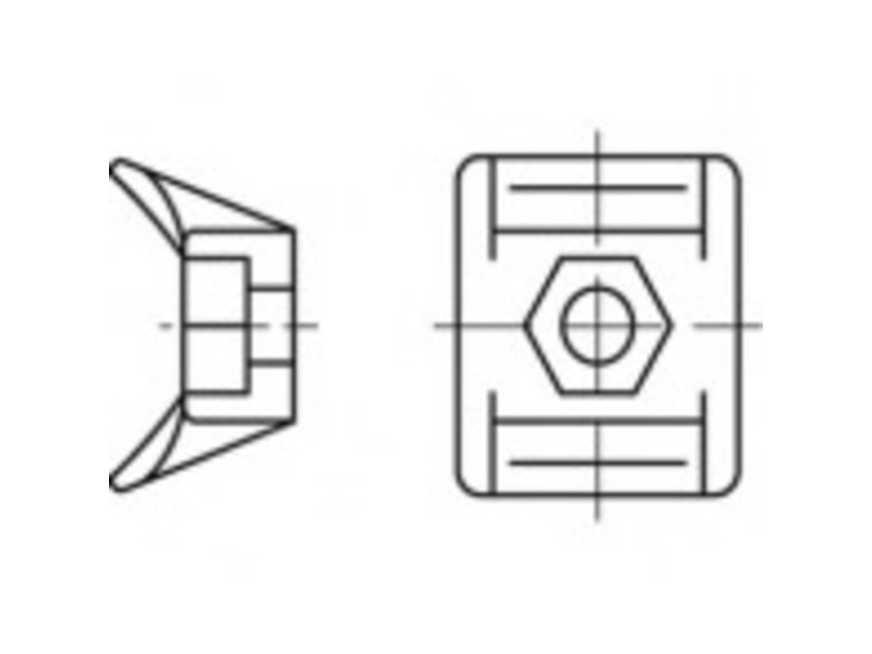 TOOLCRAFT Kiinnitysalusta TO-5454861 1000 kpl