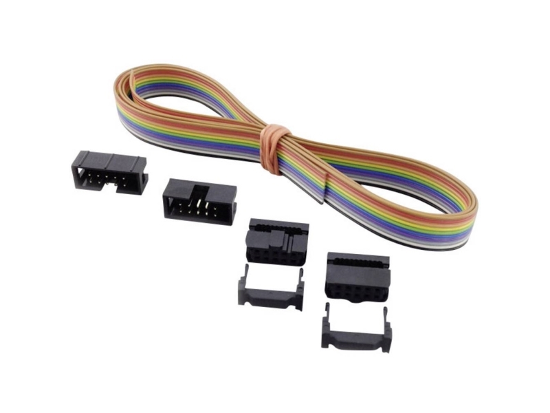 BKL Electronic 10122103 Stolpe-stikforbindelses-sæt med trækaflastning Rastermål: 2.54 mm Samlet antal poler: 10 Antal rækker: 2 1 Set