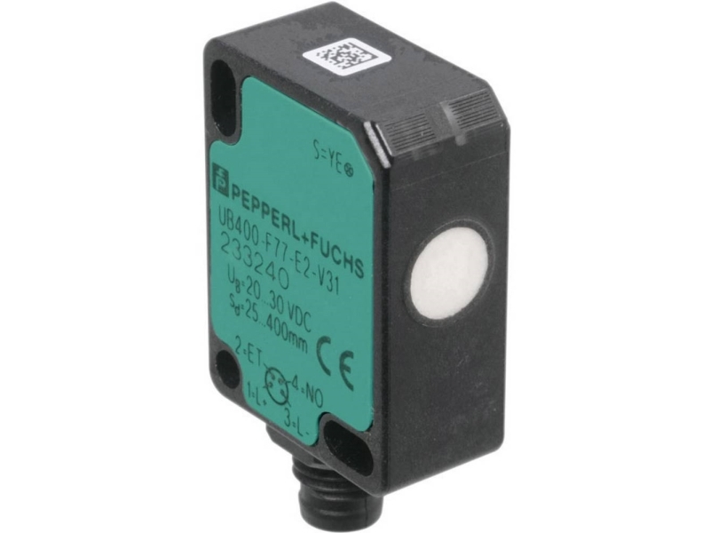 Pepperl+Fuchs Ub400-F77-E2-V31 Ultralyds-Sensor Ub400-F77-E2-V31 Pnp, Lukker 1 Stk