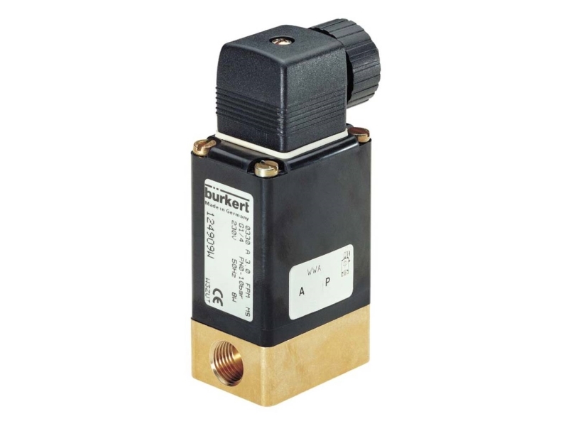 Bürkert Direkte styret ventil 124912 0330 230 V/AC G 1/4 muffe Nominel dimension 4 mm 1 stk