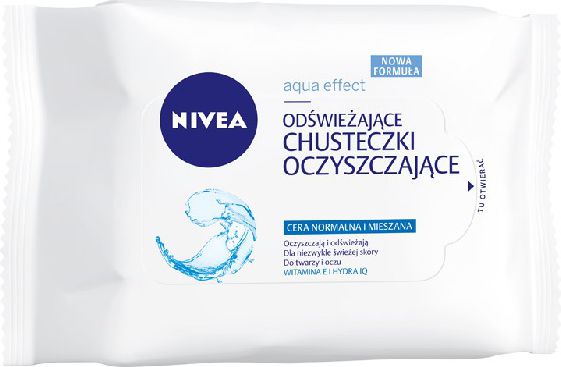 Nivea Aqua Effect Rensende Servietter Til Normal Og Kombineret Hud 25 Stk