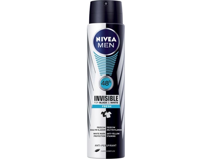 Nivea Men Black & White Invisible Fresh Antiperspirant Spray 48H - 250Ml