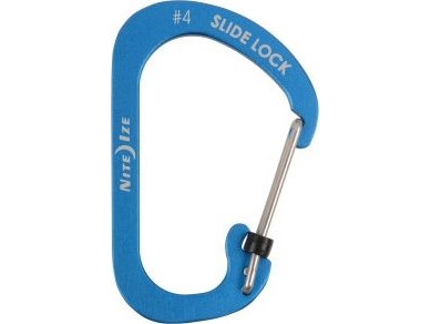 Nite Ize SLIDELOCK karabinhage i aluminium #4 blå