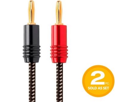 Monoprice Banana X2 - Banana X2 Cable 1.8M Black
