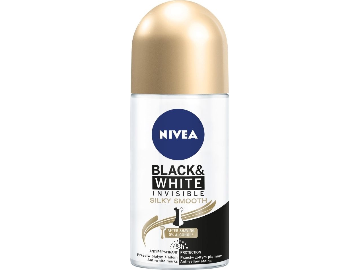 Nivea Deodorant INVISIBLE SILKY SMOOTH roll-on damski 50ml | Hudvård - Kroppsvård - Deodorant | GameStuff