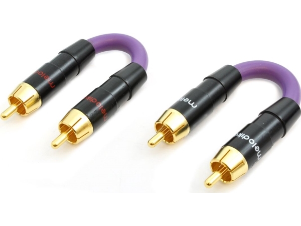 Adapter Av Melodika Rca (Cinch) X2 - Rca (Cinch) X2 0.05M Purple