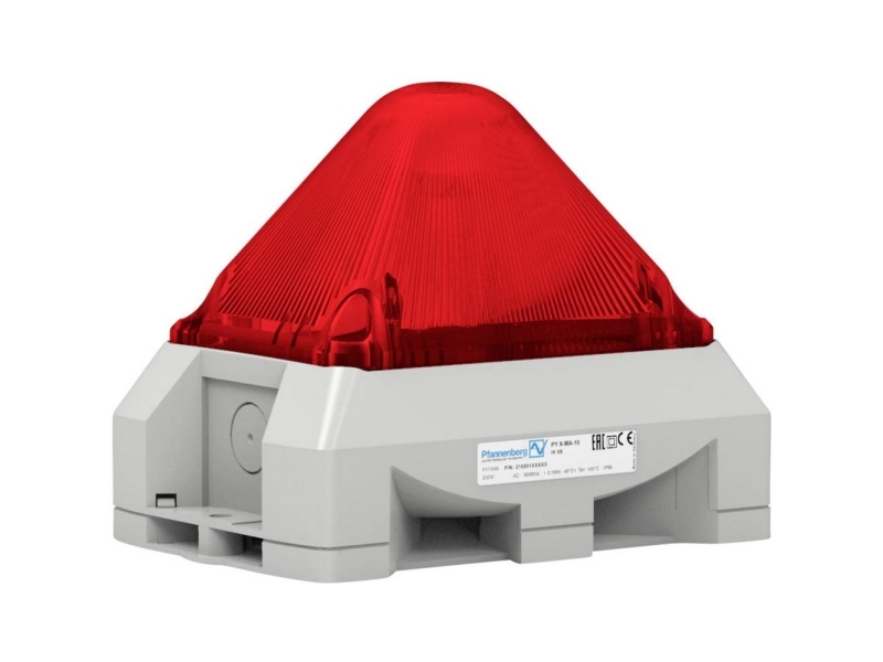 Pfannenberg Optisk Akustik Signalgiver 57vdc Ral7035 Rød 100