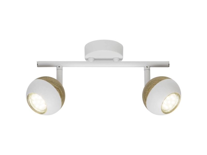 Brilliant Scan G59413/75 Takstrålkastare LED (RGB) GU10 6 W Vit, trä (ljus) | Belysning - Inomhusbelysning - Inbyggd spotlight | GameStuff