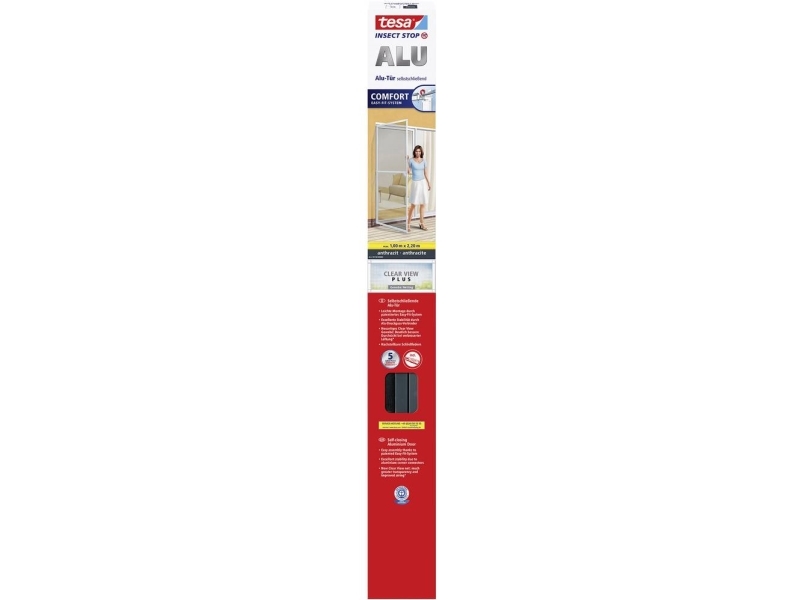 Tesa Alu Comfort 55192-00003-00 Fliegengitter Für Tür (B X H) 1000 Mm X 2200 Mm Anthrazit 1 Stück