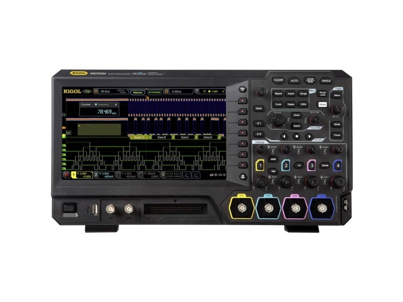 Rigol MSO5204 digitalt oscilloskop 200 MHz 8 GSa/s 100 Mpts 8 Bit 1 stk