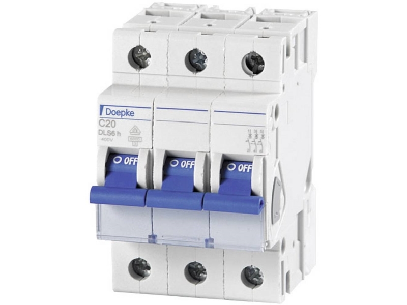 Doepke 09914292 Dls6h C13a 3Polig 6Ka Ledningssikkerhedsafbryder 3-Polet 13 A 400 V