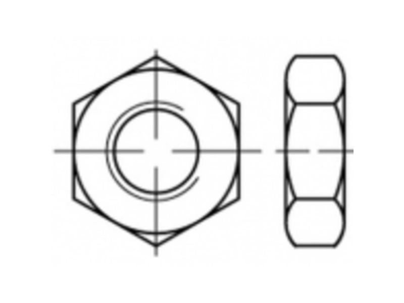 TOOLCRAFT TO-5417148 Sekskantmøtrikker M36 ISO 4035 Stål Galvaniseret 10 stk
