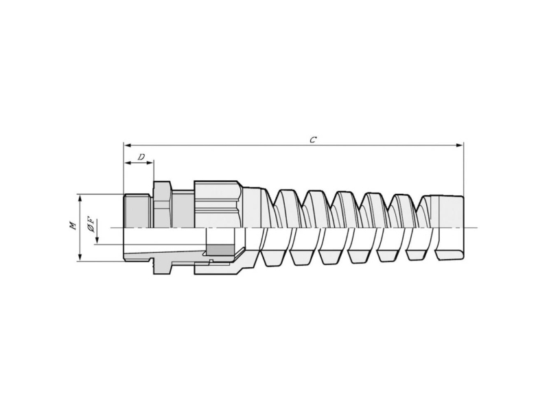 Lapp Kabelverschraubung Mit Biegeschutzspirale M16 Polyamid Silbergrau (Ral 7001) 100 Stk