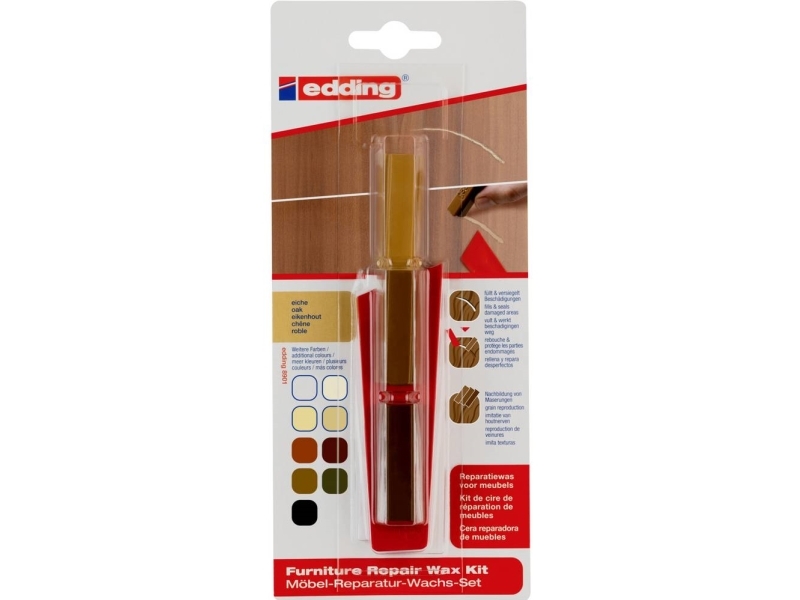 Edding 8901 4-8901-1-4603 Vaxset för möbelreparation Ek | Skrivredskap - Märkpennor - Permanent Marker | GameStuff
