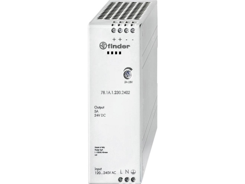 Finder 78.1A.1.230.2402 Din-Skinne Netdel 24 V/Dc 5 A 120 W (78.1A.1.230.2402)