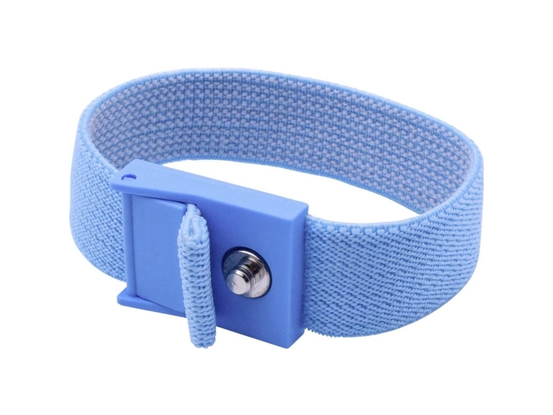 Quadrios ESD-håndledsbånd Blå Trykknap, 4 mm