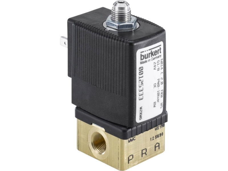 Bürkert Direkte styret ventil 126205 6014 24 V/DC Kabinetmateriale Messing Forseglingsmateriale FKM 1 stk