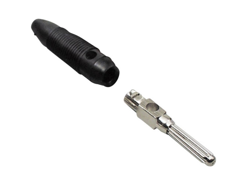 TRU COMPONENTS Banana Plug Connector, rak Stiftdiameter: 4 mm Svart 100 st | EL Artiklar - Verktyg för EL - Laboratoriemätningsutrustning | GameStuff