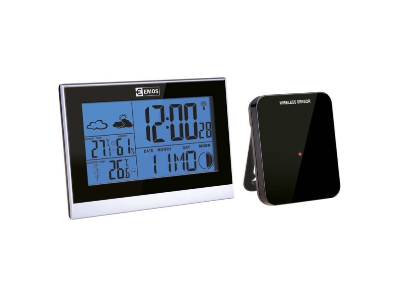 Emos E3070, Schwarz, Weiß, Innenraum-Hygrometer, Innenthermometer, Innenthermometer, Außenthermometer, Hygrometer, Thermometer, Hygrometer, Thermomet