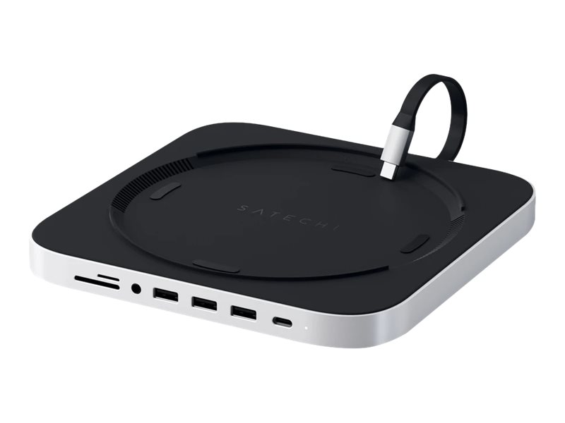 Satechi St-Abhfs Type-C Aluminium Stand & Hub - Dockingstation - Usb-C - For Apple Mac Mini (Sent 2018, Sent 2020)