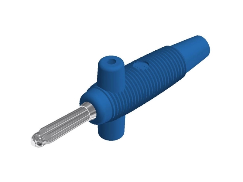 SKS Hirschmann Buela 300 K Bananstik Stik, lige Stift-diameter: 4 mm Blå 1 stk | EL Artiklar - Verktyg för EL - Laboratoriemätningsutrustning | GameStuff