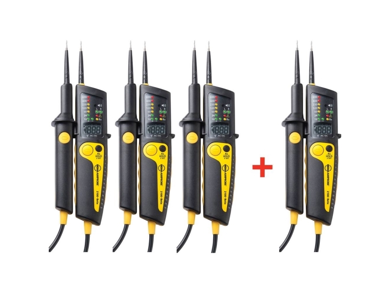 Beha Amprobe 2100-BETA BUNDLE To-polet spændingstester CAT III 1000 V, CAT IV 600 V LCD, LED, Vibration, Akustik