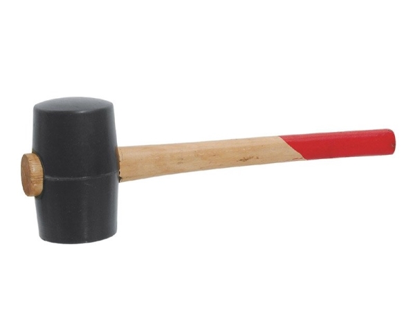 Modeco Rubber Mallet With Wooden Handle 500G (Mn31024)