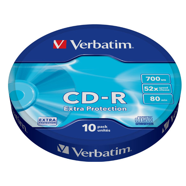 Verbatim Cd-R 52X 700Mb 10Pk Ops Wrap Ep, 52X, Cd-R, 120 Mm, 700 Mb, Spindel, 10 Stück(E)