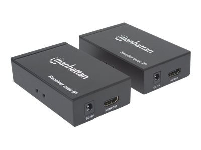Manhattan 1080P Hdmi Over Ip Extender Kit, Verlängert 1080P-Signal Bis Zu 120M Mit Einem Netzwerk-Switch Und Einem Einzigen Ethernet-Kabel, Ir-Unters