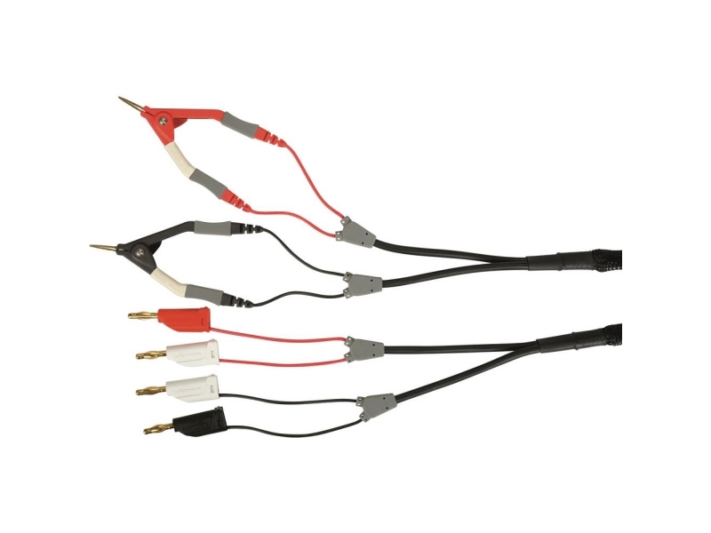 Schützinger KML 7528 / 2ZA / 4x0.22 / 70 Prøveledning [Stik 4 mm - ] 70.00 cm Sort, Rød, Hvid