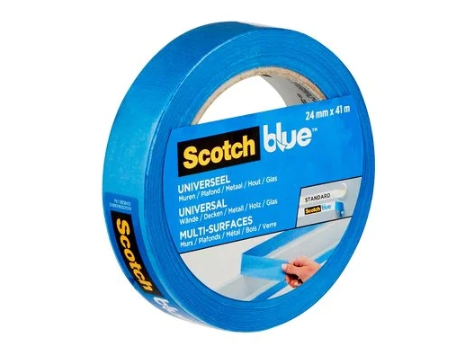3M Premium, Maler-Abdeckband, Blau, Glas, Metall, Holz, 14 Tag(E), 41 M, 24 Mm
