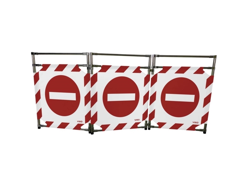 VISO TRAVO128CLOS Kolmiosainen ruostumattomasta teräksestä valmistettu este/suljettu PUNAINEN (S x K) 1700 mm x 1000 mm