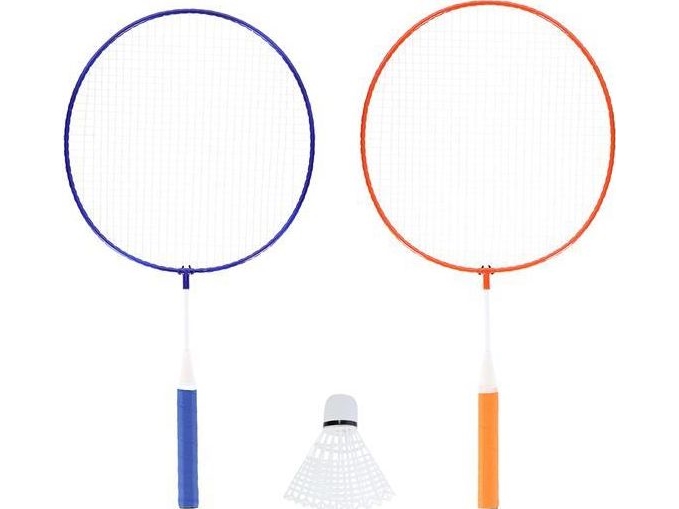 Nils Extreme Nrz052 Stahl Badminton-Set: 2 Schläger + Federbälle Junior
