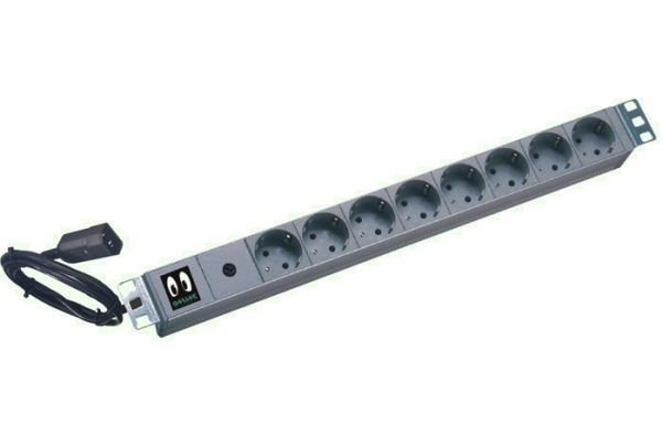 Online Usv-Systeme Power Strip, 10 A, 16 A, Schwarz, 4,8 M, 48,3 Cm (19")