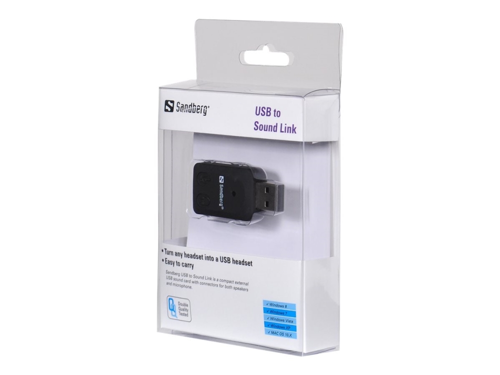 Sandberg Usb To Sound Link - Lydkort - Stereo - Usb