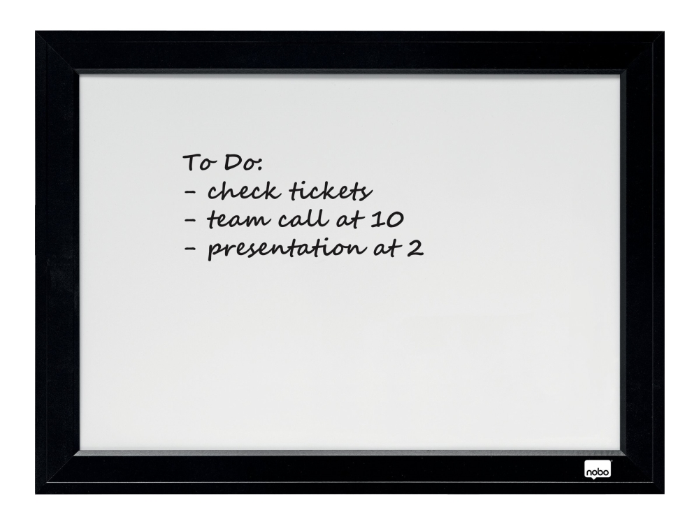Nobo lille magnetisk whiteboard med sort ramme 585x430mm Sort - (4 stk.)
