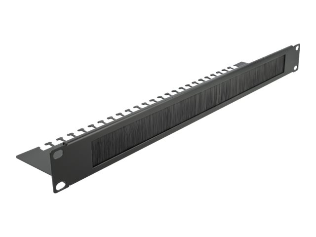 Delock Cable Management Brush Strip with Cable Support Plate - Kabelhanteringspanel med borste för rack - svart - 1U - 19 | TV, Ljud & Bild - Musikstudio - Lagring & Tillbehör | GameStuff