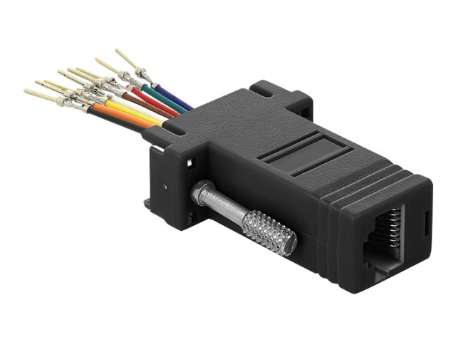 Delock Adapter Sub-D 9 Pin Male To Rj45 Female Assembly Kit - Seriel Adapter - Db-9 (Han) Kan Skrues Til Rj-45 (Hun) - Sort