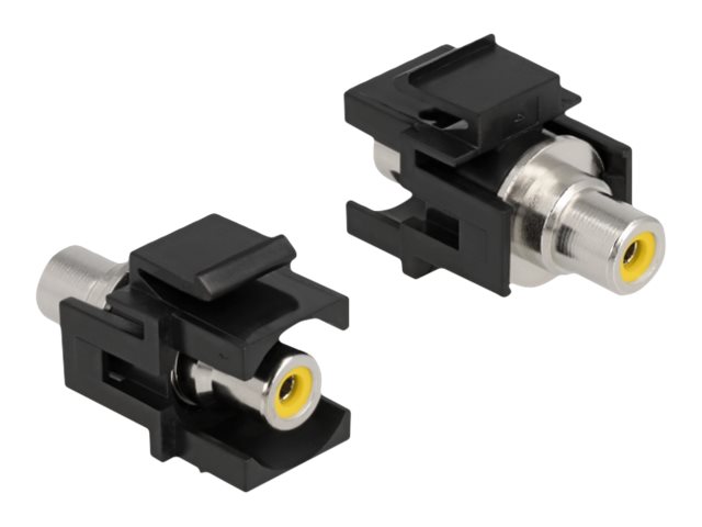 Delock Keystone Module Rca Female > Rca Female - Modulært Indsætning (Kobling) - Rca - Sort, Gul