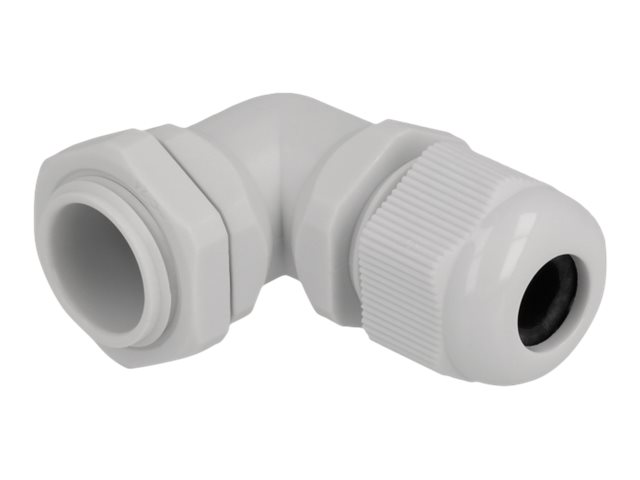 Delock Kabelverschraubung 90° Gewinkelt Pg11 Grau, Grau, Kunststoff, 1 Stück(E), Abgewinkelt, Pg11, 8 Mm