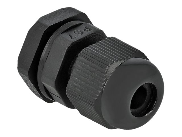 Delock PG7 - Kabel pakmøtrik - sort (pakke med 10)
