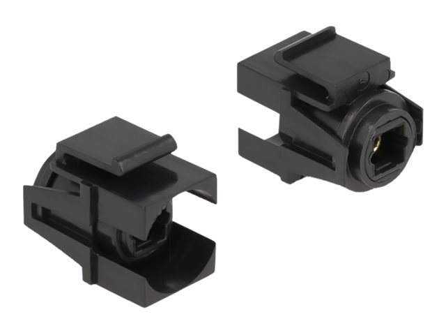 Delock Keystone Modul Toslink Buchse > Toslink Buchse Schwarz, Flach, Schwarz, Toslink, Toslink, Buchse, Buchse