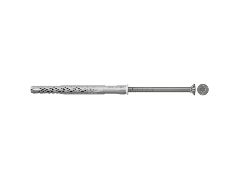 Fischer 540121, Skrue Og Vægstiksæt, Autoklaveret Gasbeton, Mursten, Beton, Gipsblok, Murerarbejde, Plast, Rustfrit Stål, Torx, Tx30