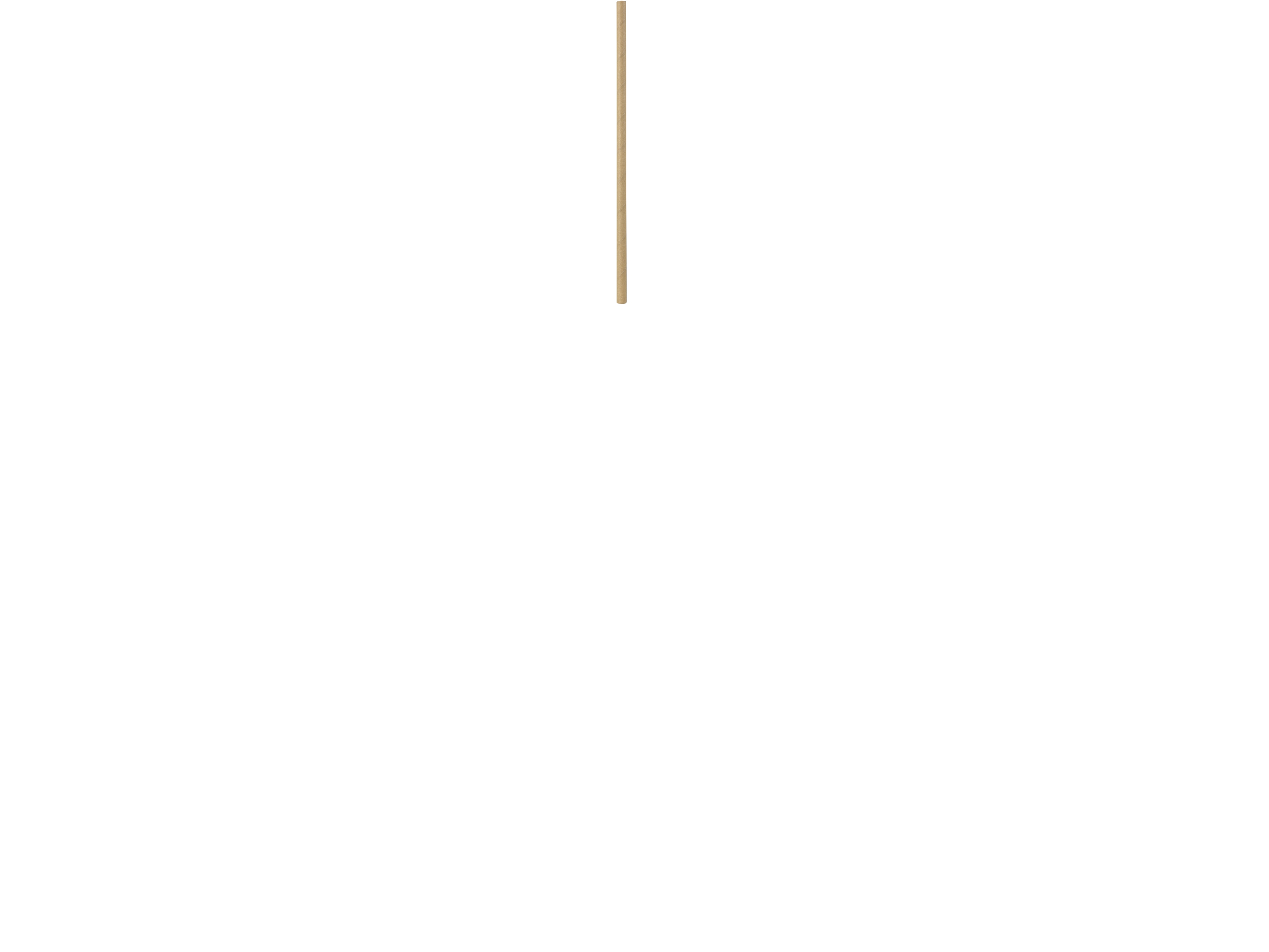 Sugerør, ABENA Gastro, 19,5cm, Ø6mm, brun - (20 stk.)