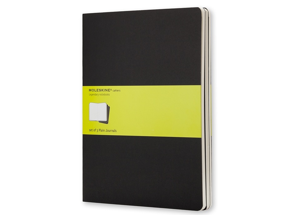 Moleskine Cahier, Monokromatisk, Sort, 120 ark, 70 g/m², Indbundet, Universel