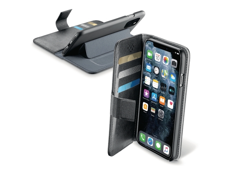 Cover Cellularline Book Agenda, til iPhone 11 Pro, sort | Tele & GPS - Mobil tillbehör - Skärmskydd | GameStuff